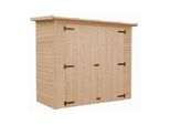 Timbela Casetta Da Giardino In Legno H194X123X223 Cm/2,1 M² - Casetta Da Giardino In Legno Senza Pavimento, Casetta Da Giardino In Legno, Casetta Per Biciclette - Tetto Impermeabile Timbela M348