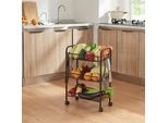 Carrello 'Tromsø' Carrello Portavivande A 3 Livelli 63X44X26Cm Nero