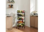 Carrello 'Tromsø' Carrello Portavivande A 5 Livelli 103X44X26Cm Nero