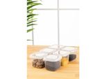 Hermia Concept, BNMPEGYWS06-5, Set Di Contenitori (6 Pezzi), 100 % Plastica, Bianco, 10 X 10 X 9,5 Cm
