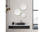 Specchio Rotondo Talos Picasso Oro Ø 40 Cm - Con Cornice In Alluminio Di Alta Qualità Per Un Ambiente Elegante - Perfetto Specchio Rotondo Per Il Bagno Che Unisce Eleganza E Funzionalità