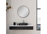 Talos Picasso Specchio Rotondo Nero Ø 60 Cm - Con Cornice In Alluminio Di Alta Qualità Per Un Ambiente Elegante - Perfetto Specchio Rotondo Da Bagno Che Unisce Eleganza E Funzionalità