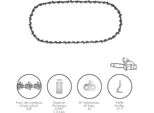 Catena Per Motosega 3/8" / 0.050"" 1,3 Mm / 50 Maglie / 91 P"