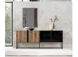 Credenza Con Specchio Gruppo Cassettiera Legno Marrone Jvmoebel