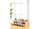 Hermia Concept, BNMPEGYWS18-51217, Set Di Contenitori (18 Pezzi), 100 % Plastica, Bianco, 10 X 10 X 9,5 Cm