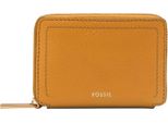 Fossil Porta Carte Di Credito Logan Zip Around Card Case Rfid Ochre Senape