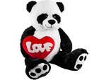 Brubaker Xxl Panda 100 Cm Con Cuore D'amore - Peluche Orsacchiotto Di Peluche