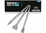 Set Di Scalpelli MeißOx Sds Plus Scalpello Piatto Scalpello A Punta Scalpello A Vanga 3 Pezzi