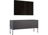 Cabinet Tv: Antracite Con Gambe Cromate, 100 X 52 X 32 Cm
