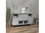The Living Store Credenze 2 Pz. Grigio Cemento 60X35X70 Cm Materiale A Base Di Legno