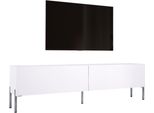 Mobile Tv: Bianco Opaco Con Gambe Cromate, 170 X 52 X 32 Cm