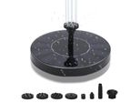 Pompa Solare Per Fontana 1,5W Pompa Solare Per Fontana Pompa Solare Per Laghetto Con 6 Stili Di Fontana Pompa Solare Per Acqua Fontana Solare Nera Per Giardino Pompa Per Acqua All'aperto