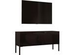 Cabinet Tv: Nero Opaco Con Gambe Nere, 100 X 52 X 32 Cm
