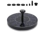 Yakimz Pompa Solare 1,5W Fontana Da Giardino Con 6 Stili Di Fontana Pompa Solare Per Acqua Pompa Per Fontana Pompa Solare Per Laghetto Pompa Solare Per Fontana Da Bagno Nero