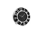 Orologio Da Parete Moderno Almina Con Motivo In Marmo Da 60 Cm Con Numeri Neri/Argento