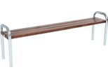 Panchina Da Giardino Casa Padrino Marrone Scuro / Argento 180 Cm