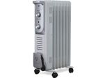 Fakir Or 07 Radiatore A Olio 7 Alette Di Riscaldamento 3 Impostazioni Di Calore Grigio Perla Nuovo