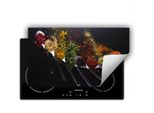 Darhaus Piastra Di Copertura Per Fornelli 90X52 Cm Tappetino Antiscivolo Roll-Up, Spezie - Cucchiaio