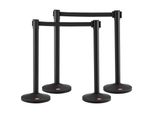 Sistema Di Guida Per Il Personale Vevor Nastro Di Barriera Supporto Di Barriera 4 Pezzi, 2 M X 48 Mm Nastro Retrattile Nero, Sistema Di Guida Per Il Personale Palo Di Riempimento Della Barriera Adatto Per Aeroporti, Fiere, Luoghi Di Competizione