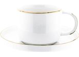 Almina Tazza Da Caffè Espresso 12 Pezzi In Porcellana Servizio Moka 100 Ml Oro