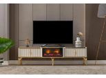 Soggiorno Tv Credenza Bianca E Oro Mdf Credenza In Metallo Rtv Lusso Jvmoebel