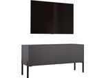Cabinet Tv: Antracite Con Gambe Nere, 100 X 52 X 32 Cm