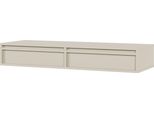 Selsey Evo - Comodino Sospeso Con 2 Cassetti, Grigio Beige, 110 Cm