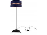 Lampada Da Terra Soggiorno Blu Scuro-Oro Lampada Da Terra Design Moderno E27 Della Serie N340 (N340-P-DBDB)