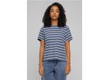 Urban Classics - T-Shirt A Righe Da Donna Bianco/Vintageblue - S