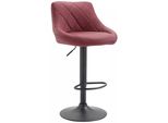 In And Outdoormatch Sgabello Da Bar In Pelle Gavin - Nero Bordeaux - Altezza Seduta 60-81 Cm - Sgabello Da Bar Ergonomico - Regolabile In Altezza - Set Di 1 - Con Schienale - Per Cucina E Bar
