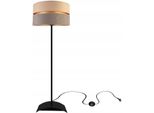 Lampada Da Terra Soggiorno Beige-Grigio-Oro Lampada Da Terra Design Moderno E27 Della Serie N340 (N340-P-BG)