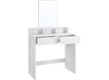 In And Outdoormatch Deluxe Dressing Table Laverna - Tavolino Da Toilette Con Specchio - Tavolino Da Toilette - Bianco - 80 X 40 X 140 Cm