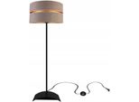 Lampada Da Terra Soggiorno Grigio-Oro Lampada Da Terra Design Moderno E27 Della Serie N340 (N340-P-GRGR)