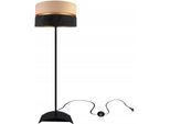Lampada Da Terra Soggiorno Beige-Nero-Oro Lampada Da Terra Design Moderno E27 Della Serie N340 (N340-P-BS)