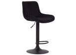 In And Outdoormatch Sgabello Da Bar Misty - Nero Nero - Altezza Seduta 60-82 Cm - Set Di 2 - Regolabile In Altezza - Per Cucina E Bar - Con Schienale - Sgabelli Ergonomici Da Bar
