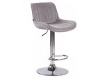 In And Outdoormatch Sgabello Da Bar Stefanie - Grigio Chiaro Cromato - Altezza Seduta 60-82 Cm - Set Di 2 - Regolabile In Altezza - Per Cucina E Bar - Con Schienale - Sgabelli Da Bar Ergonomici