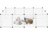 Jnglgo Recinto Da Esterno In Rete Per Conigli, Gabbia Per Porcellini D'india, Gabbia Per Piccoli Animali Con Porta, Recinto Per Cuccioli Recinto Per Piccoli Animali Da Esterno E Interno, 145X75X48 Cm, Trasparente
