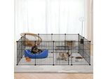 Jnglgo Recinto Da Esterno In Rete Per Conigli, Gabbia Per Porcellini D'india, Gabbia Per Piccoli Animali Con Porta, Recinto Per Cuccioli Recinto Per Piccoli Animali Da Esterno E Interno, 35 X 35 Cm/Pannello, Confezione Da 12