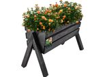 Kotarbau® Fioriera Su Gambe 40,5 X 18 X 28,5 Cm Nero Letto Rialzato Per Erbe Da Balcone Fioriera In Legno Letto Rialzato Per Terrazza E Balcone Letto Per Ortaggi Letti Rialzati
