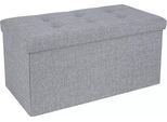 In And Outdoorsgabello Con Contenitore Angel - Pouf Con Contenitore - Sgabello Con Contenitore - Scatola Per Sedersi Con Coperchio - 76X38X38Cm