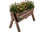 Kotarbau® Fioriera Su Gambe 40,5 X 18 X 28,5 Cm Marrone Letto Rialzato Per Erbe Da Balcone Fioriera In Legno Letto Rialzato Per Terrazza E Balcone Letto Per Verdure Letti Rialzati