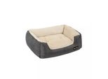 In And Outdoormatch Cuscino Per Cani Jessy - Pluche - Grigio Crema - Cestino Per Cani 80X65Cm - Morbido - Cuscino Ortopedico Per Cani