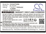 Techtek Batteria Compatibile Con [Newland] N900, SP600 Sostituisce BL74V20L