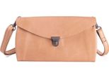 Harold's Pelle Borsa A Tracolla Pochette Fold Handbag Clutch Camel Marrone Chiaro