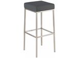 In And Outdoormatch Sgabello Da Bar Litzy - Senza Schienale - Set Di 1 - Ergonomico - Sgabello Da Bar Per Cucina O Mensa - Quadrato - Grigio - Altezza Seduta 85Cm