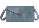 Harold's Pelle Borsa A Tracolla Pochette Fold Handbag Clutch Light Blue Grigio Cadetto