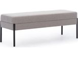 Panca Da Letto Grigia Di Design Con Struttura In Legno E Tessuto Imbottito Jv Moebel