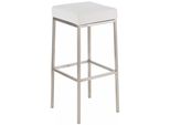 In And Outdoormatch Sgabello Da Bar Colten - Senza Schienale - Set Di 1 - Ergonomico - Sgabelli Da Bar Per Cucina O Mensa - Quadrato - Bianco - Altezza Seduta 85Cm