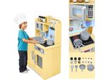 Va-Cerulean Cucina Per Bambini, Cucina Da Gioco In Legno, Cucina Per Bambini, Accessori Da Cucina In Legno Con Accessori In Legno Lavello Microonde Cucina Giocattolo Per Bambini, 56X28,5X92Cm, Tipo B