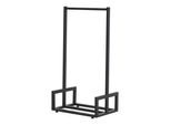 In And Outdoormatch Wissie Porta Legna - Scaffale - Conservazione Della Legna - 50 X 35 X 95 Cm - Metallo - Nero